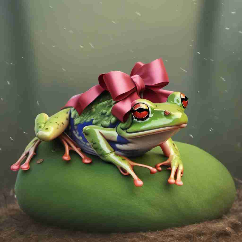 Frog with bow 3